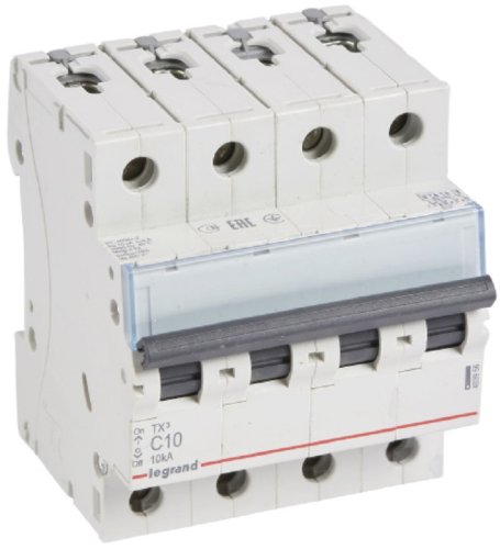 Выключатель автоматический Legrand TX3 6000 4п 10А C 10кА картинка